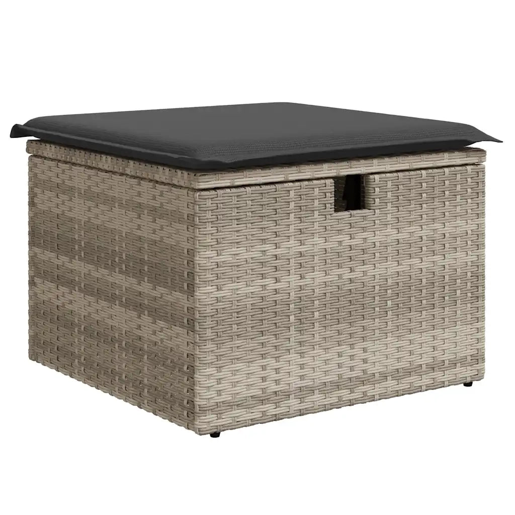 Set Divano da Giardino 6pz con Cuscini Grigio Chiaro Polyrattan 3327772