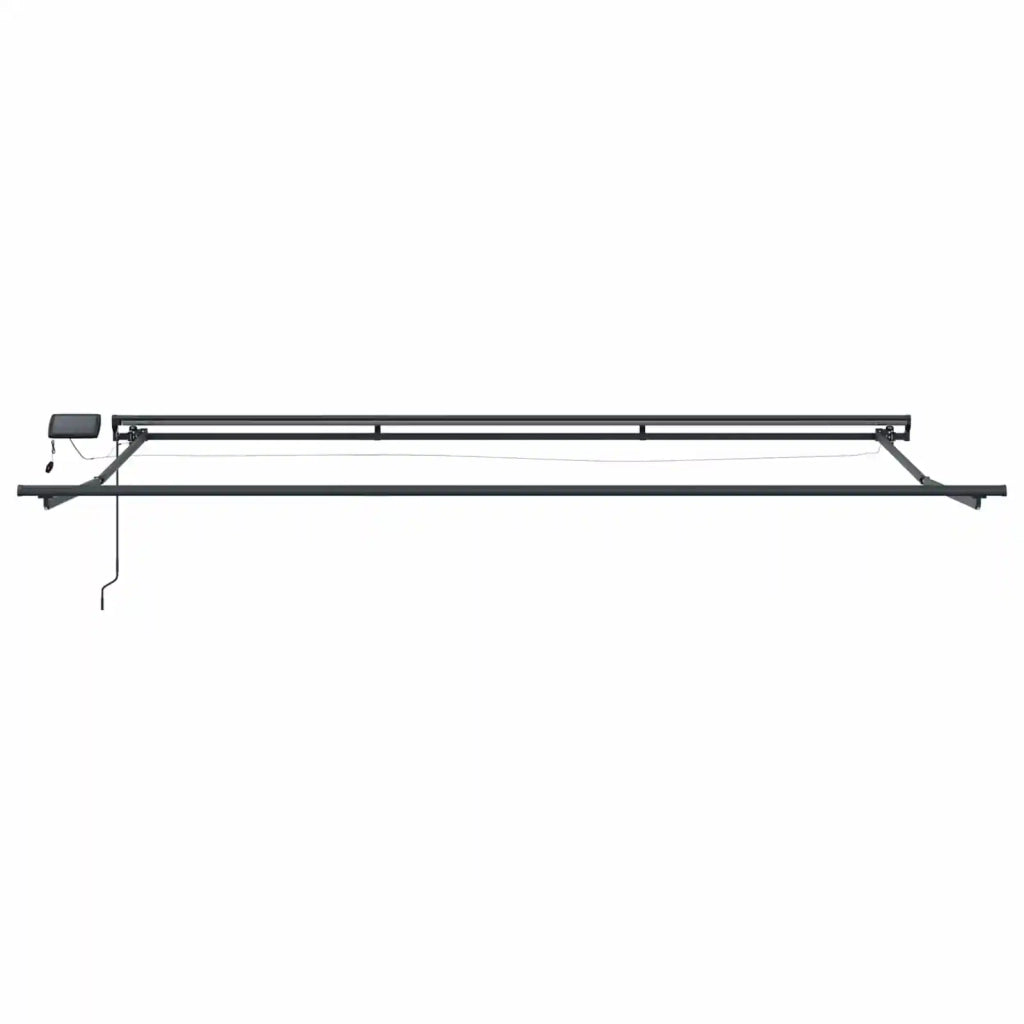 Cornice per Tenda Manuale con LED Antracite 4 × 3,5 m 3420860