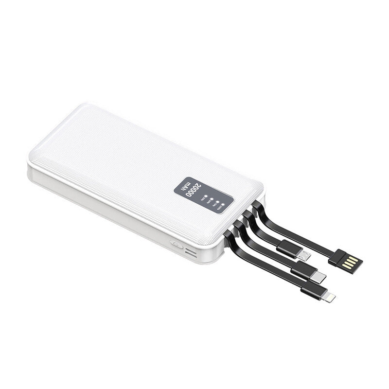 POWER BANK 20000 MAH C/CI MICRO USB LIGHTNING E TYPE-C BIANCO