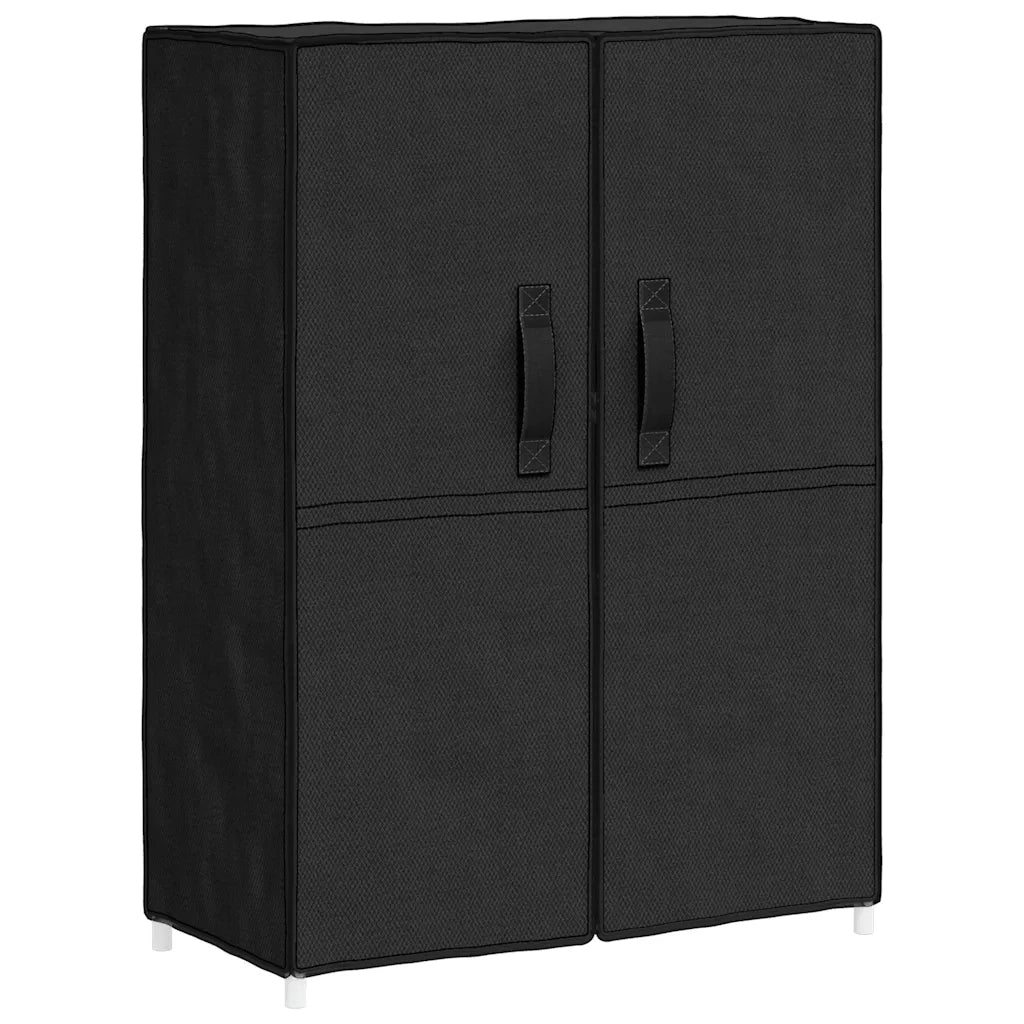 Scarpiera | Mobile per scarpe Nera 60x28x90 cm Tessuto