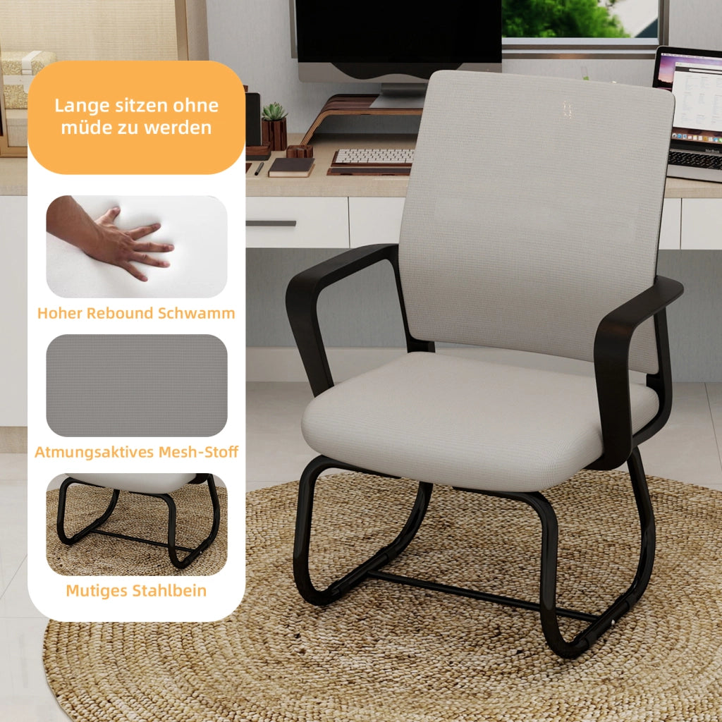 SEDIA Ufficio con Schienale in Mesh Grigio e Nero