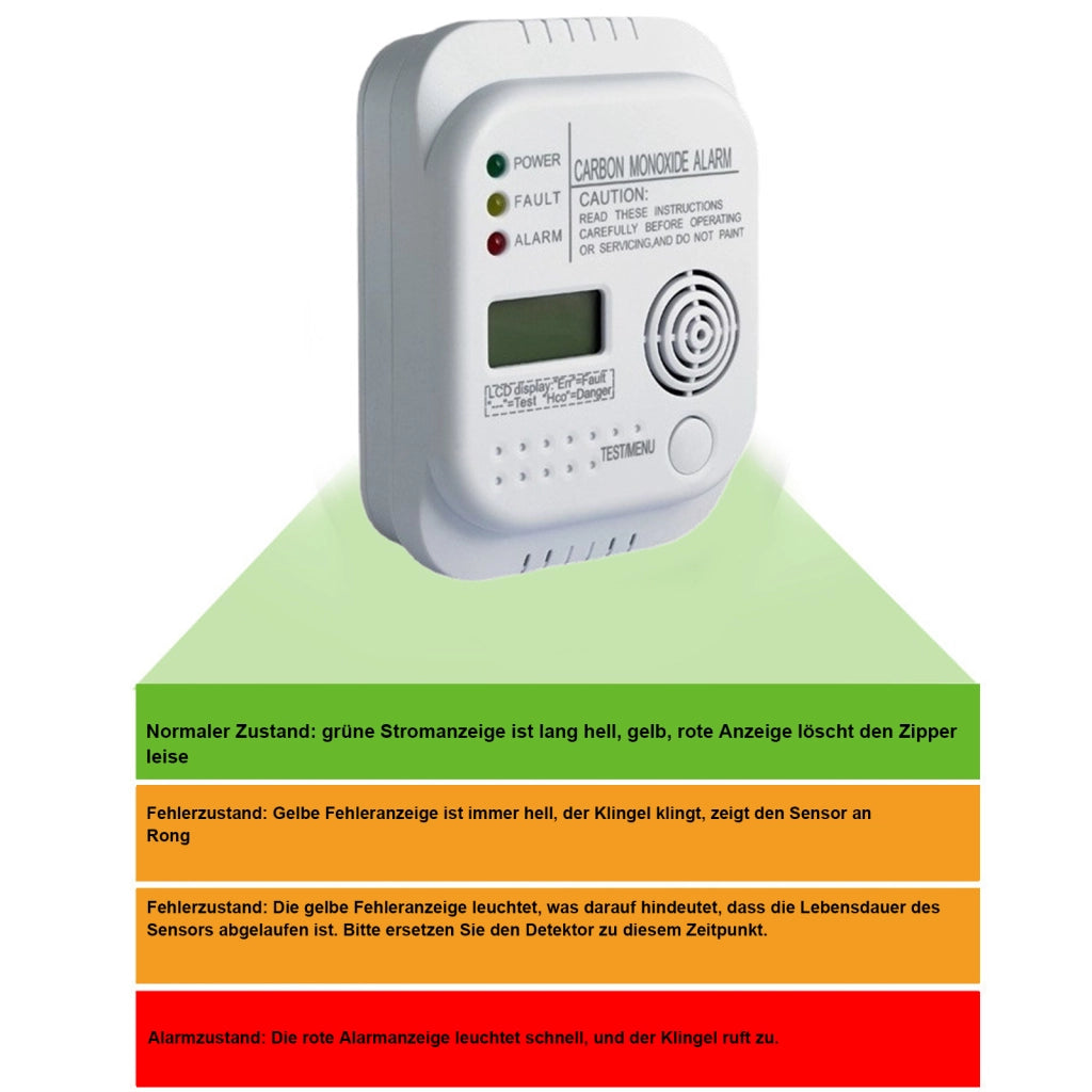 Rilevatore di monossido di carbonio LM-201A con display LCD