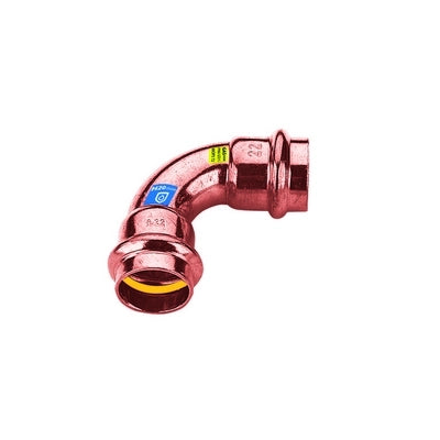 CURVA IN RAME A PRESSARE  90  ° FF ACQUA/GAS- Diam. 15- FRABO- pezzi 1