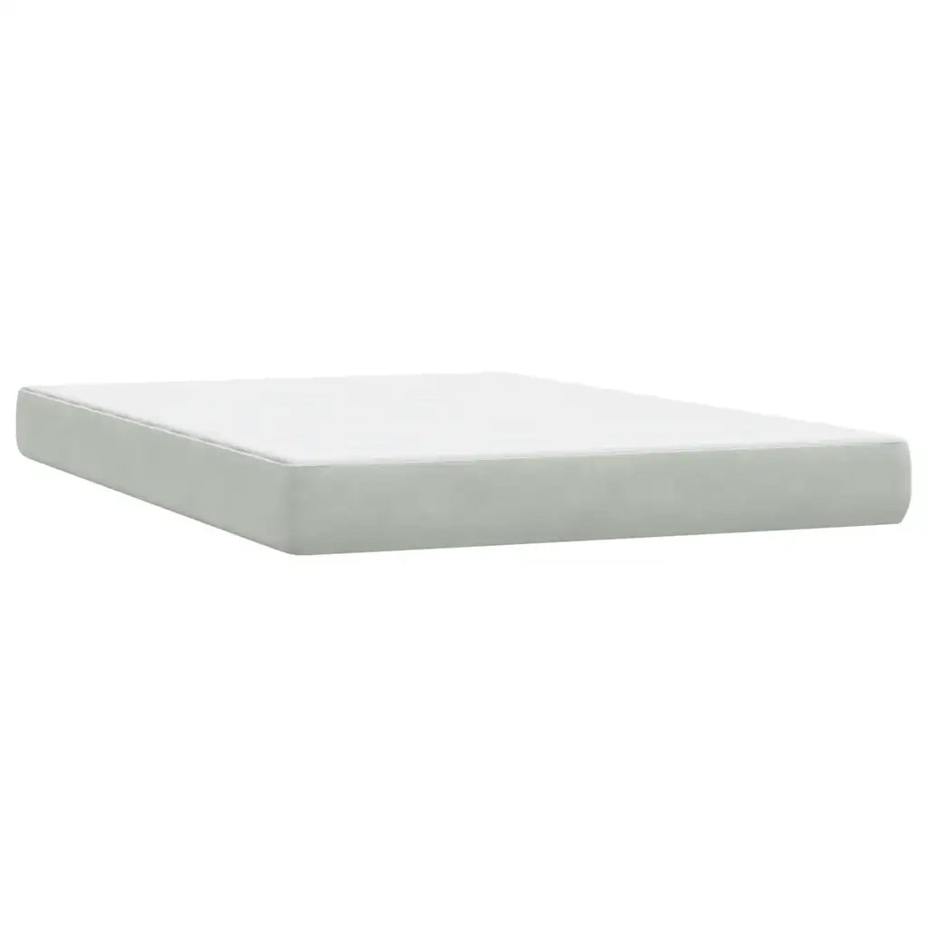 Letto a Molle con Materasso e LED Grigio Chiaro 160x210cm 3317175