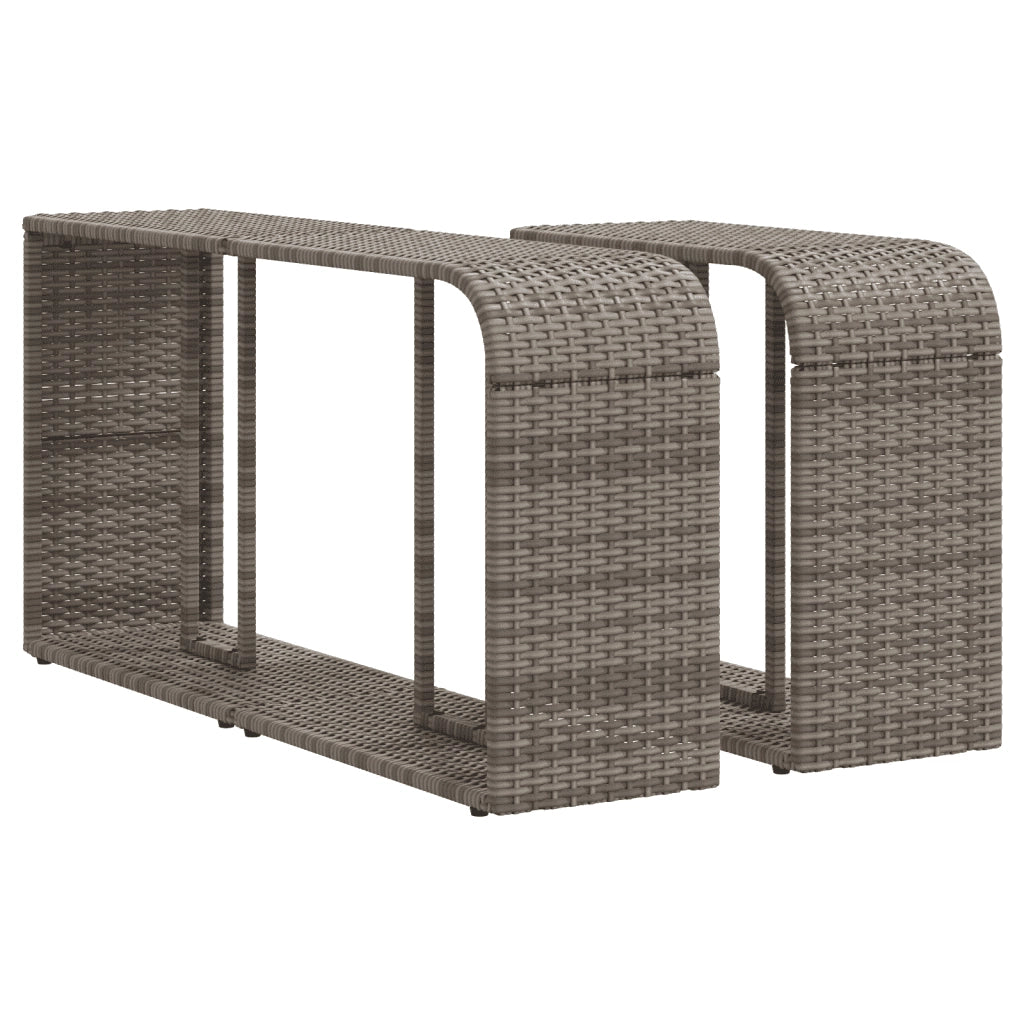 Set Divano da Giardino 10 pz con Cuscini Grigio in Polyrattan 3261290