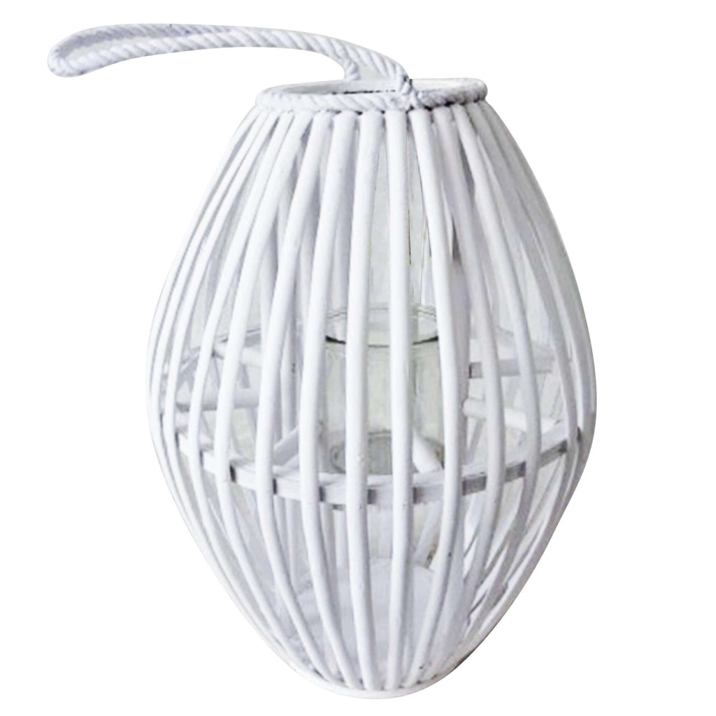 Lanterna in Vimini in Vimini Vetro cm 14 5x14 5x60 - SELE