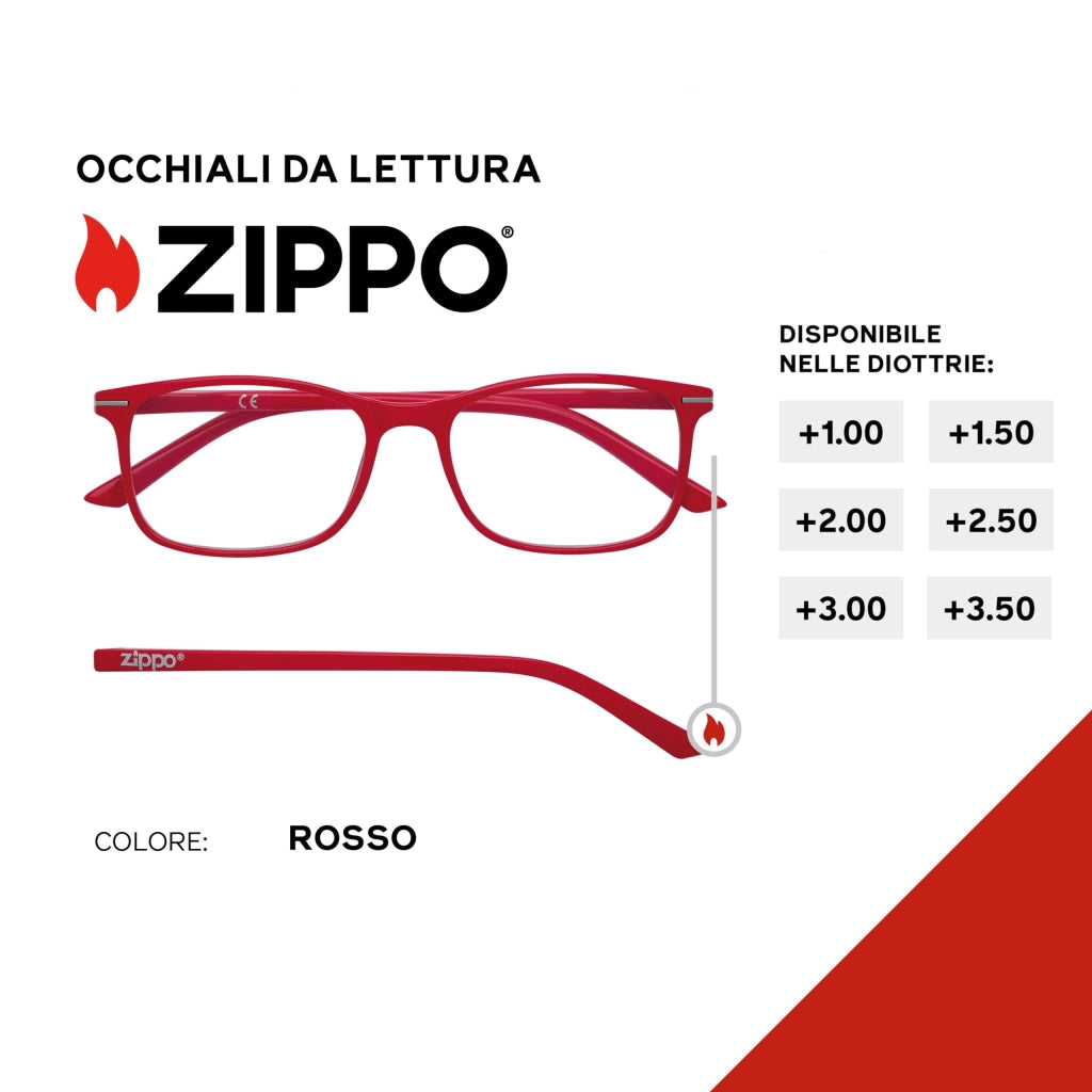 Occhiali da Vista 31Z B24 RED300 +3 00 Zippo