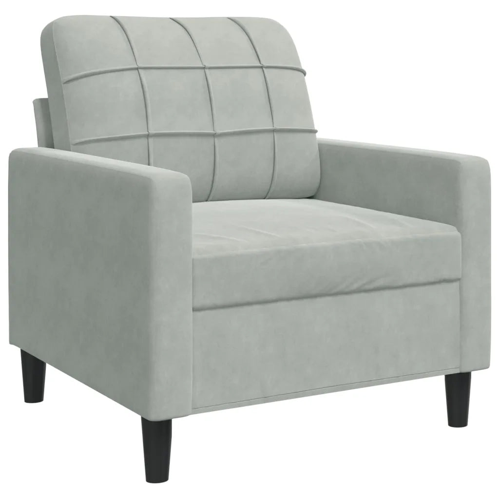 Set di Divani 4 pz con Cuscini Grigio Chiaro in Velluto 3278441