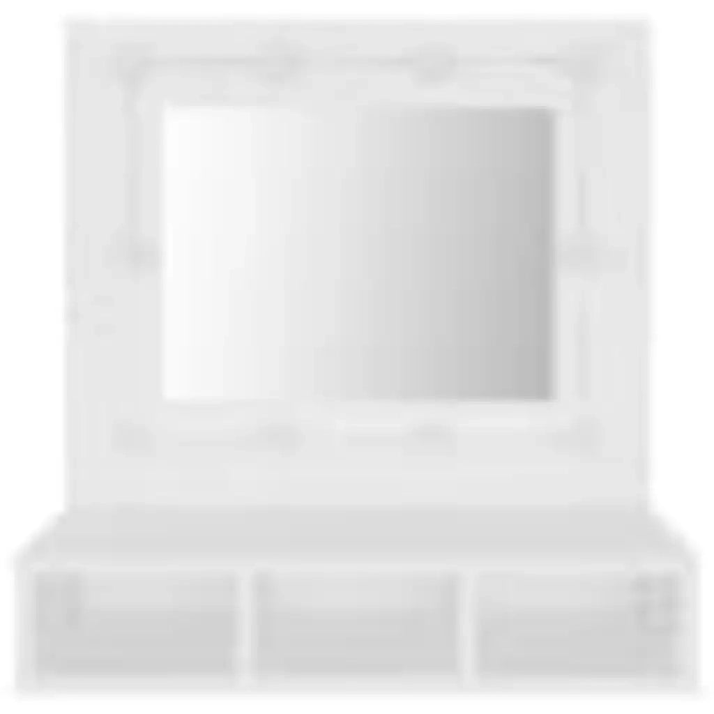 Mobile a Specchio con LED Bianco 60x31,5x62 cm 808882