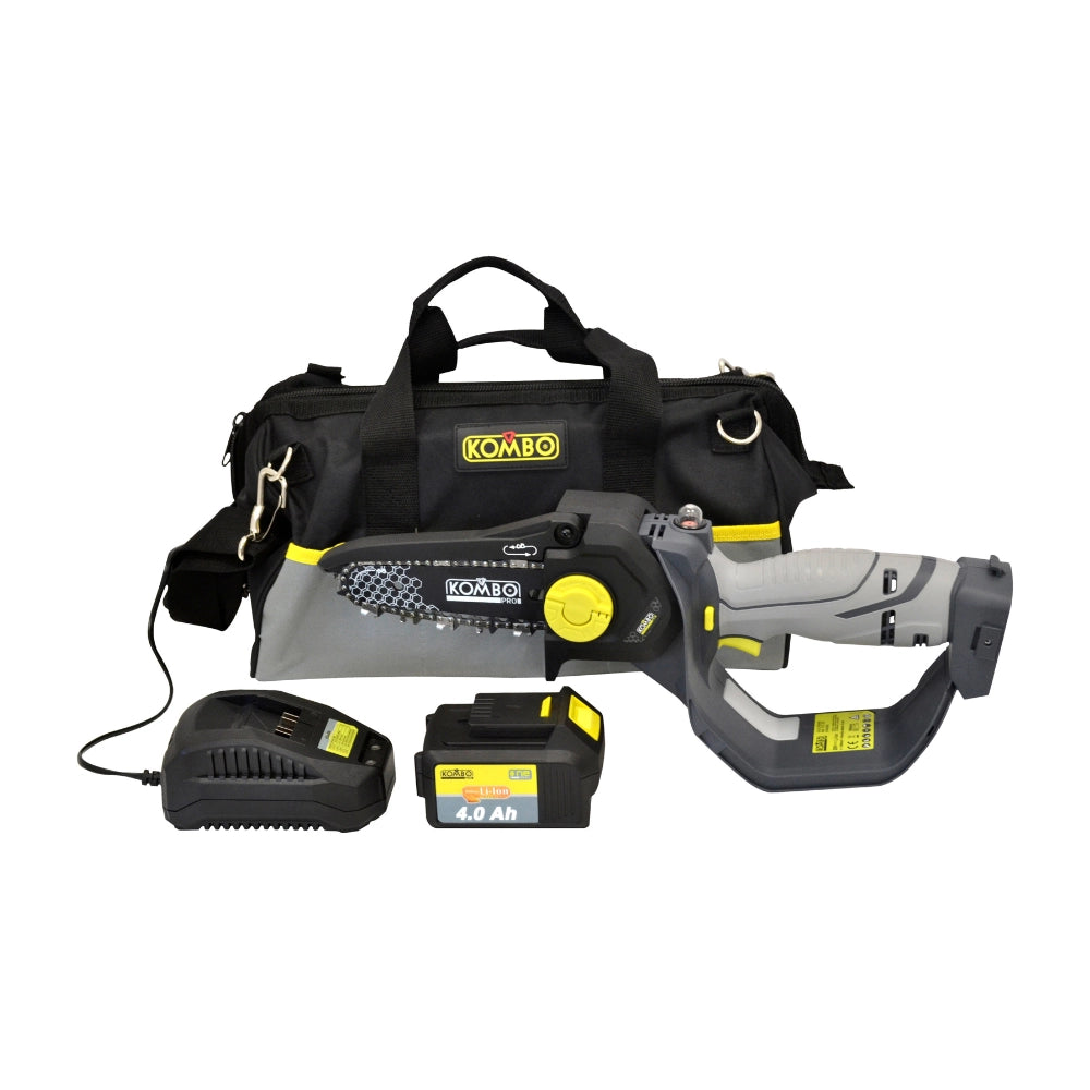 Motosega a Batteria ULTRASAW con 1 batteria da 4.0 AH + caricabatteria+ softbag14”