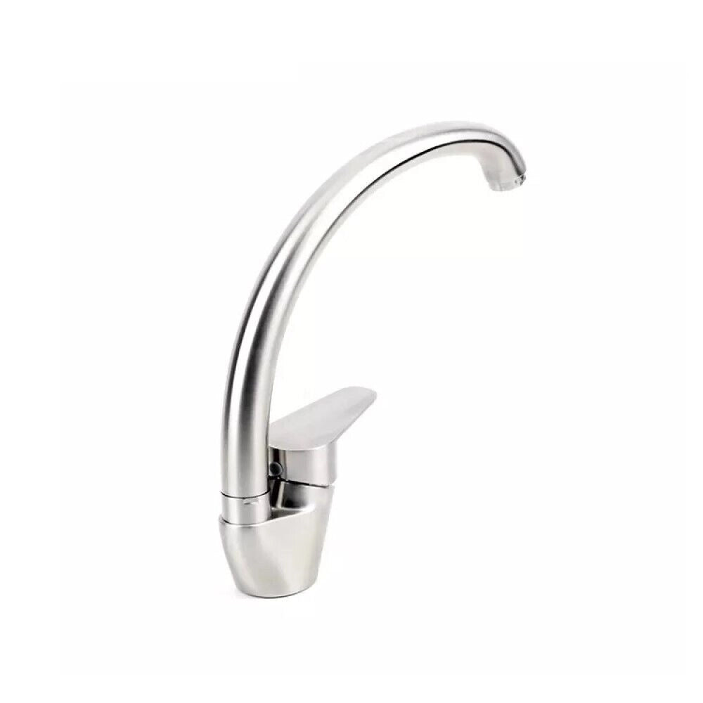 Miscelatore rubinetto monocomando per lavabo cucina canna alta satinato 79827