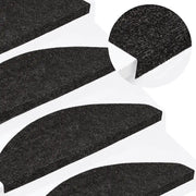Tappetini Autoadesivi per Scale 10pz Antracite 65x22,5x3,5 cm 355253