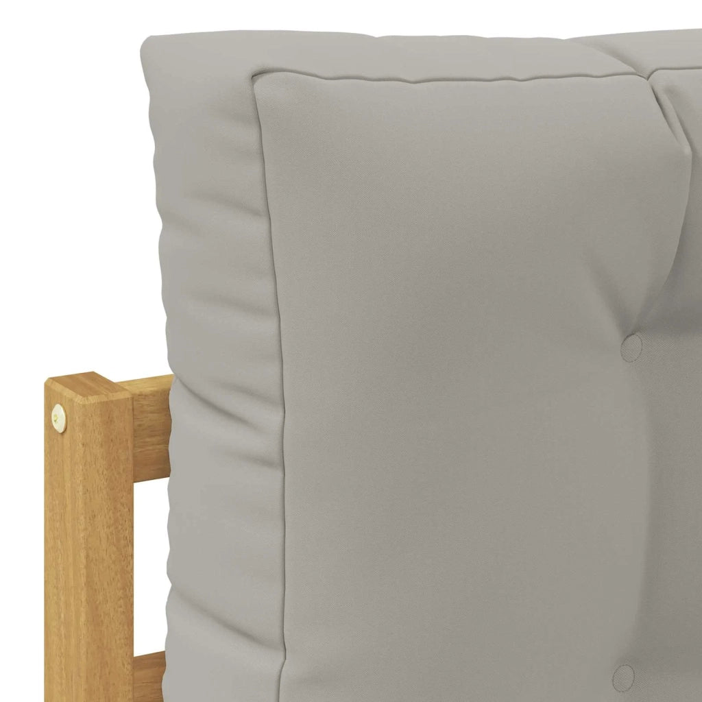 Set di divani da esterno 4 pz Bianco e Grigio Chiaro Poliestere 3390411