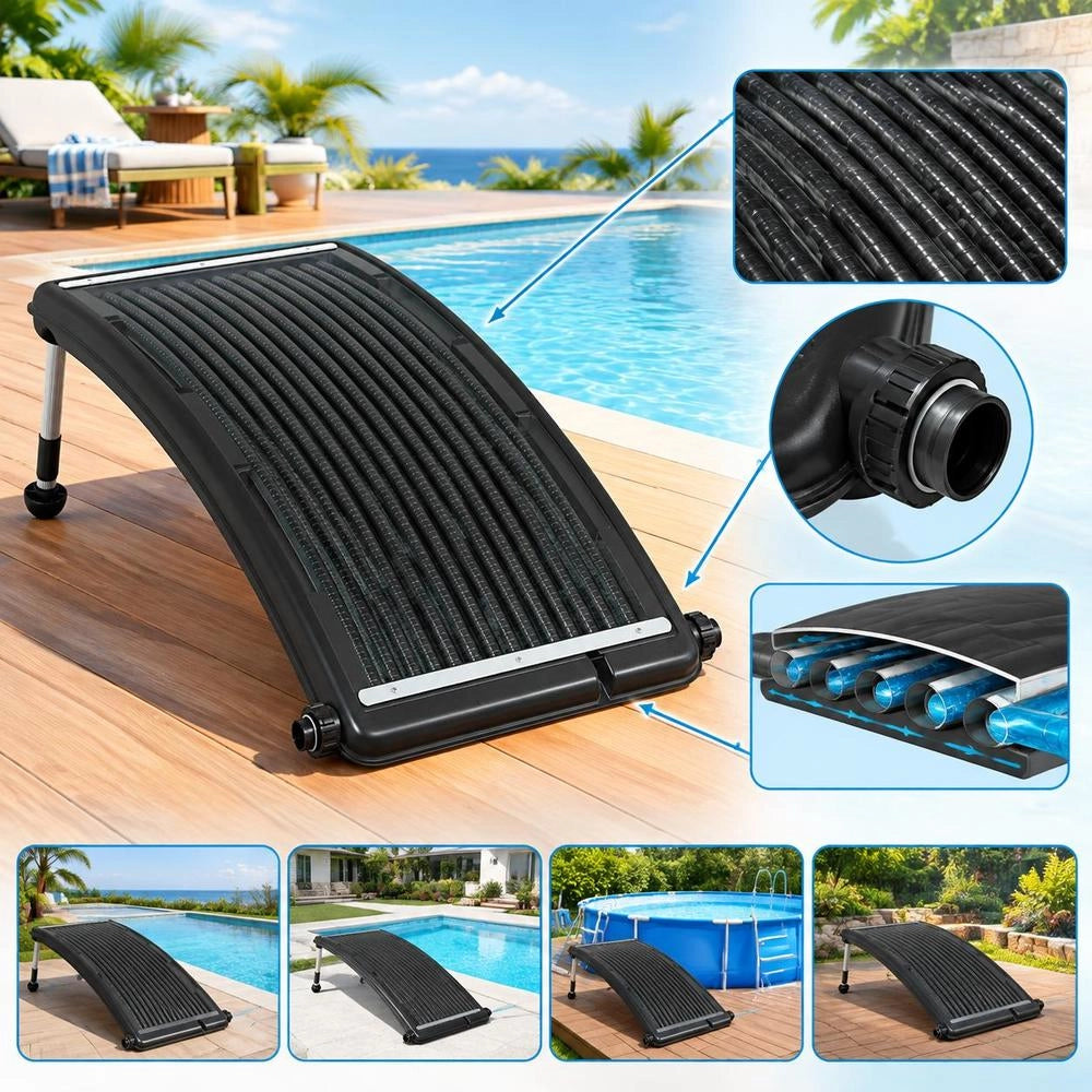 Curved Solar Heating Panel For Pool 110x65 Cm