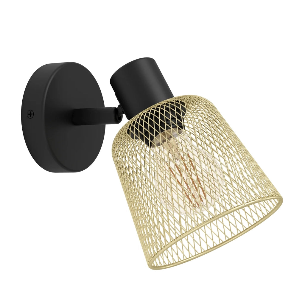 Spot Moderno Coslada In Acciaio Nero 1 Luce E27 40W Ip20