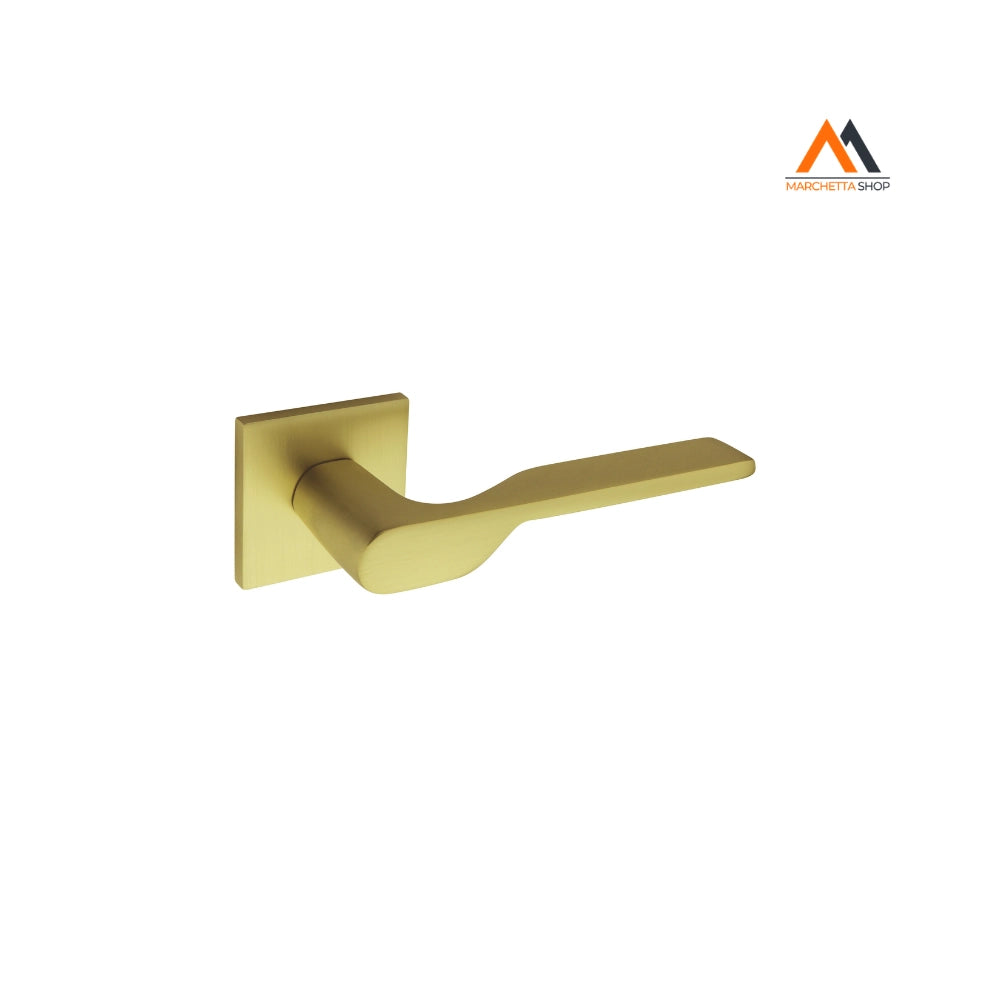 MANIGLIA  ALU GREEN C/RB Q 50 F/CHIAVE OTTONE SATINATO