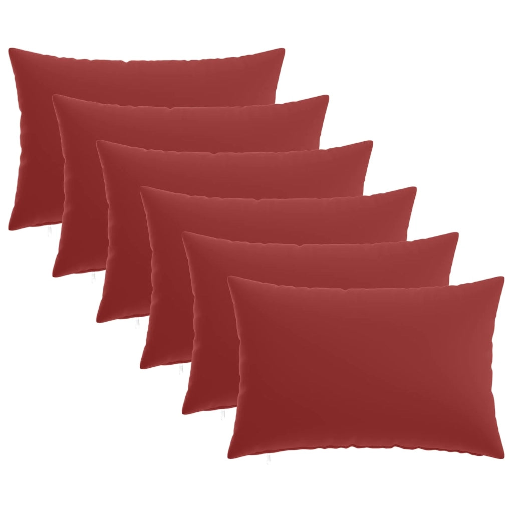 Cuscino con cuscino HEERLEN 6 pz Rosso Vino Poliestere 923992