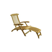 SEDIA con poggiagambe CHAISELOUNGE in TEAK