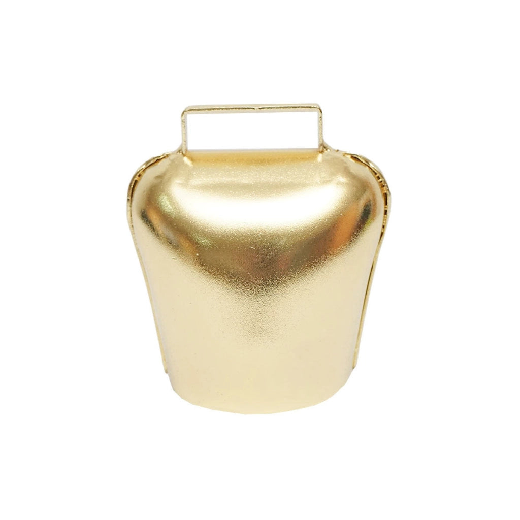 Campanaccio per ovini e bovini, 9 cm, dorato.