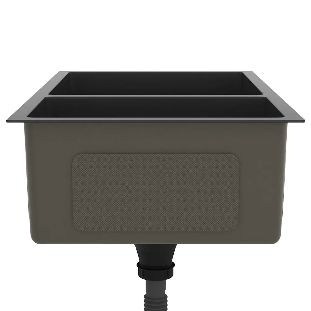 Lavello da Cucina Nero in Acciaio Inossidabile 51562