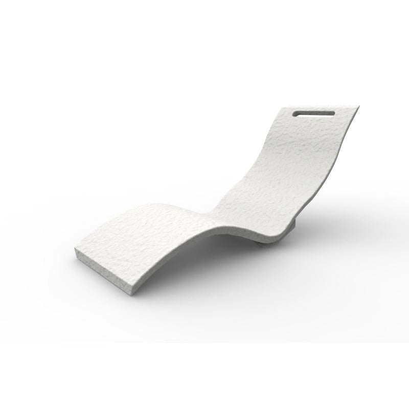 Sdraio Chaise Longe Lettino Prendisole In Polietilene Colore Bianco Cv-S010/9003