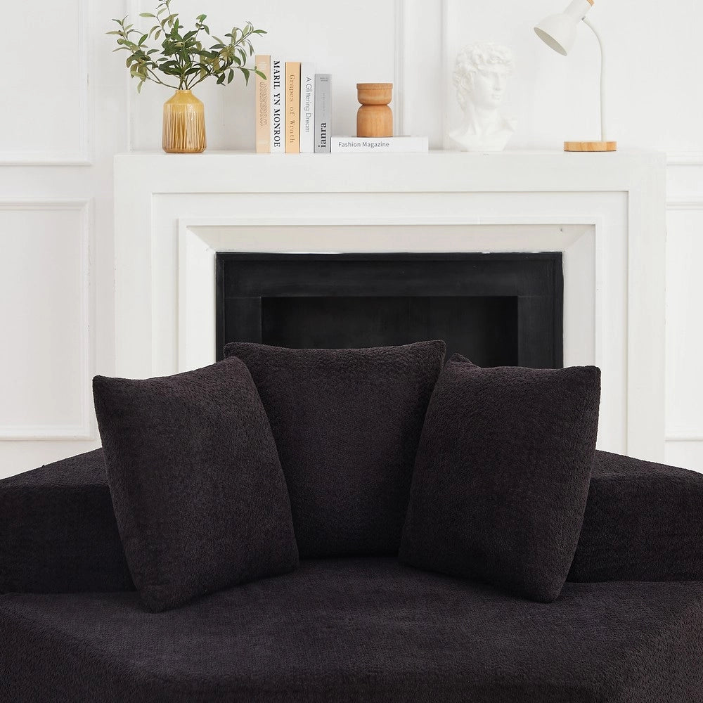 Poltrona singola esagonale ¨C Minimal ¨C tessuto chenille design modulare