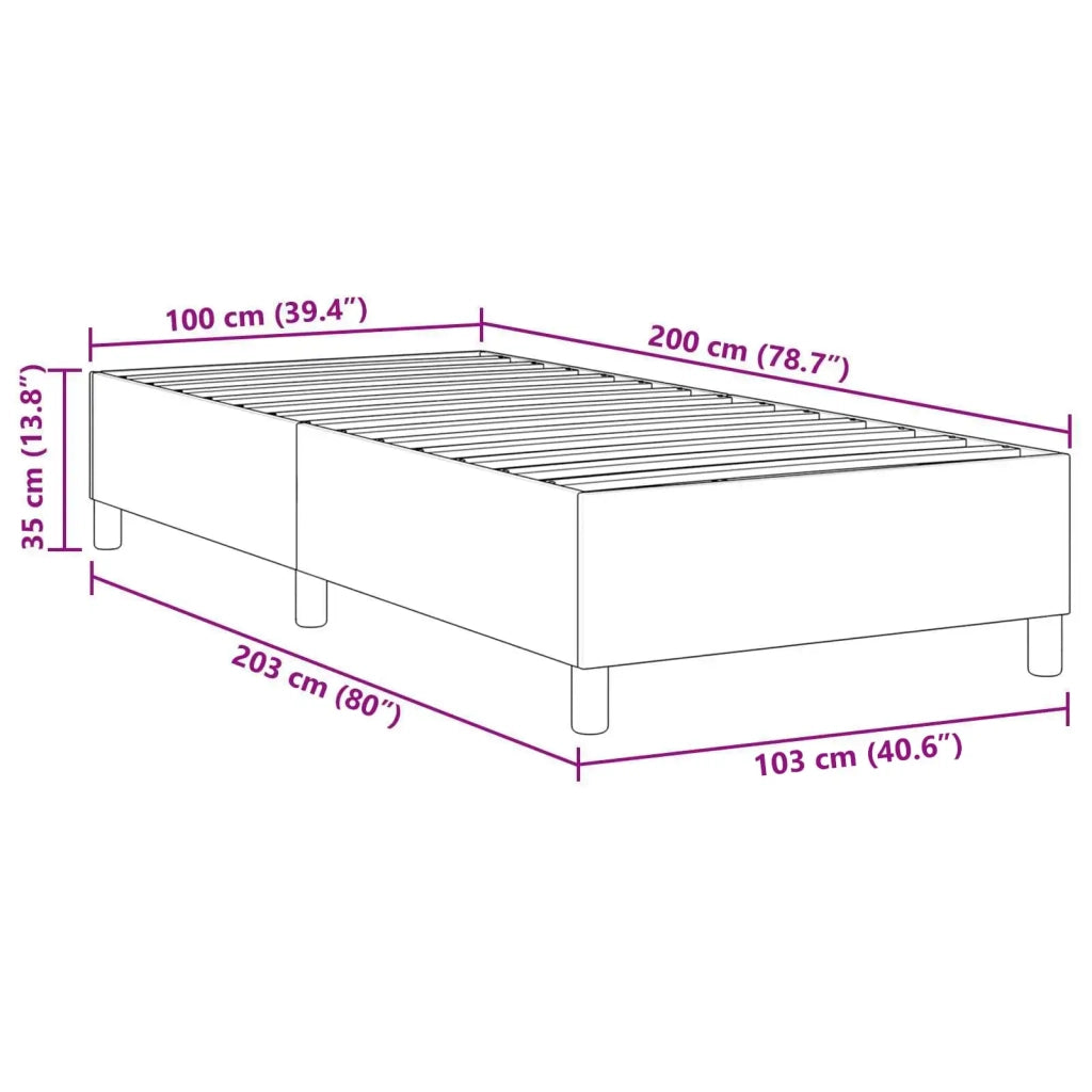 Struttura letto piattaforma Grigio chiaro 100 x 200 cm 3337392