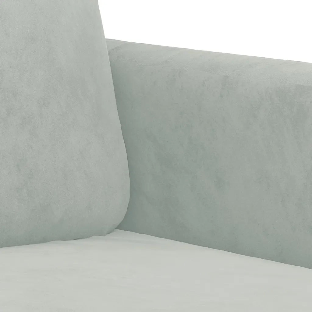 Divano a 2 Posti Grigio Chiaro 120 cm in Velluto 359432