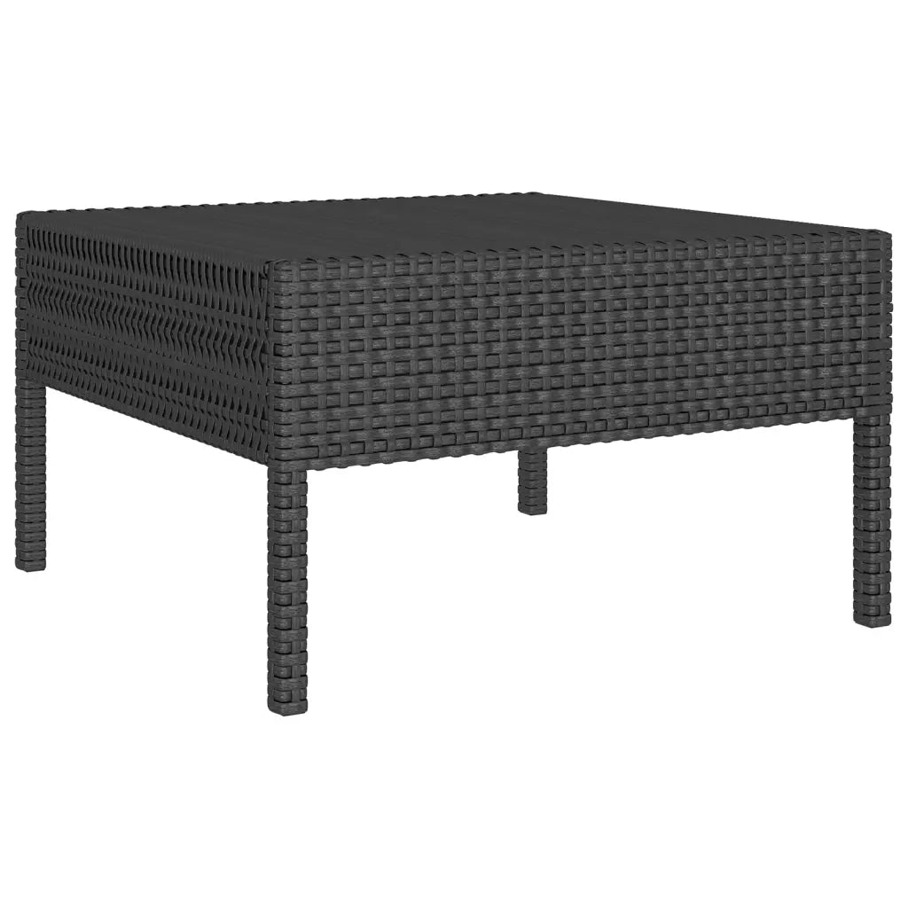 Set Divani da Giardino 6 pz con Cuscini in Polyrattan Nero 3094384
