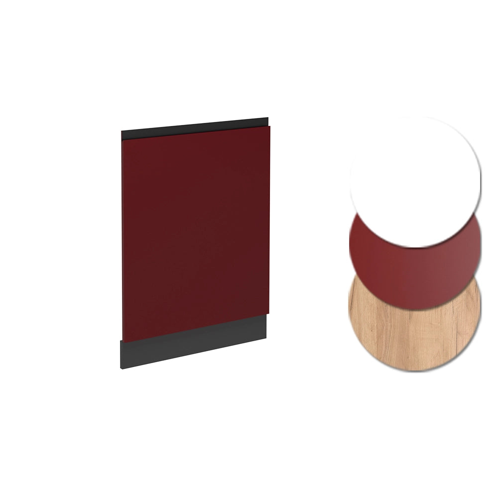 Pannello frontale della lavastoviglie R-Line Rosso/Antracite 60 cm J-Shape, PL Marmo Vicco