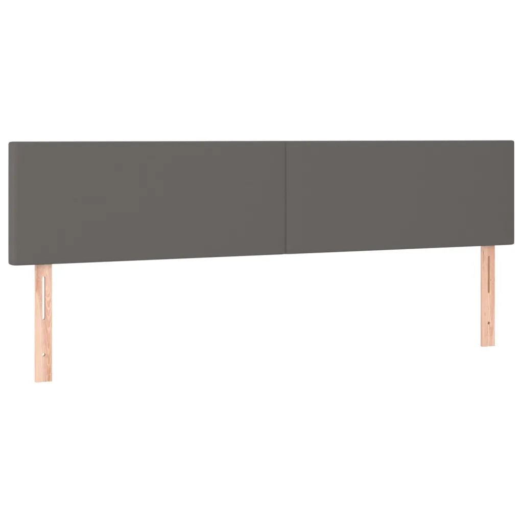 Testiera | Testata Grigio 200x5x78/88 cm in Similpelle