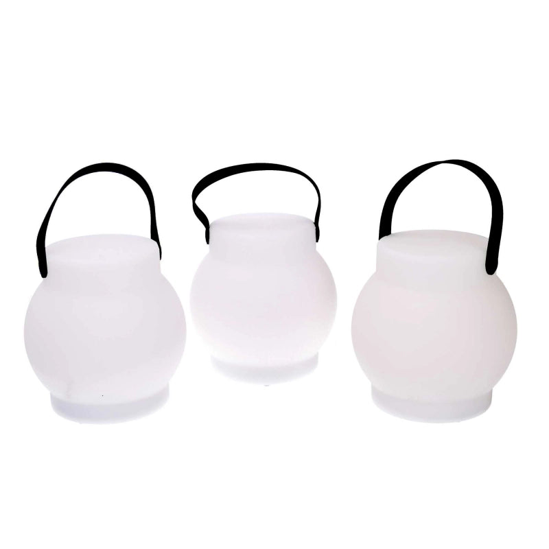 Lampada led plastica ricaricabile multicolor tondo cm ø15h15