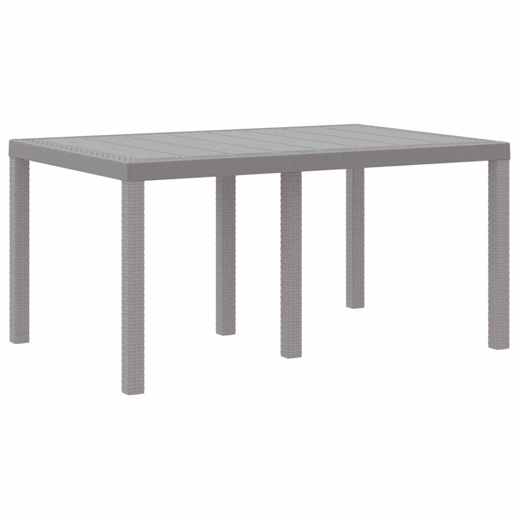 Set da Pranzo per Giardino 7 pcs Grigio chiaro Rattan Polt 3378569