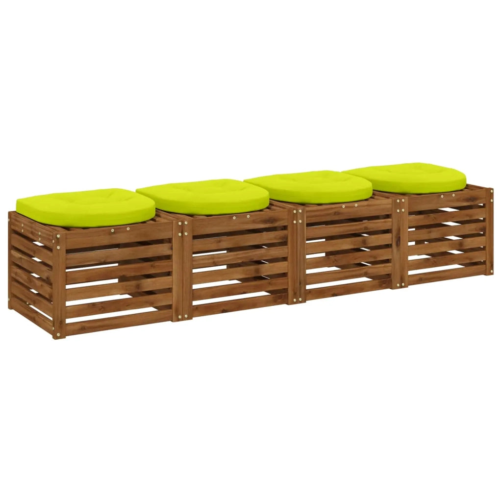 Cuscini per Sedia in 4 Pezzi 4 pz 100% Poliestere 945324