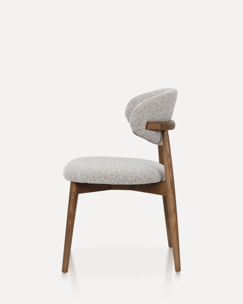 Sedia in Legno Daisy, Noce/Argilla