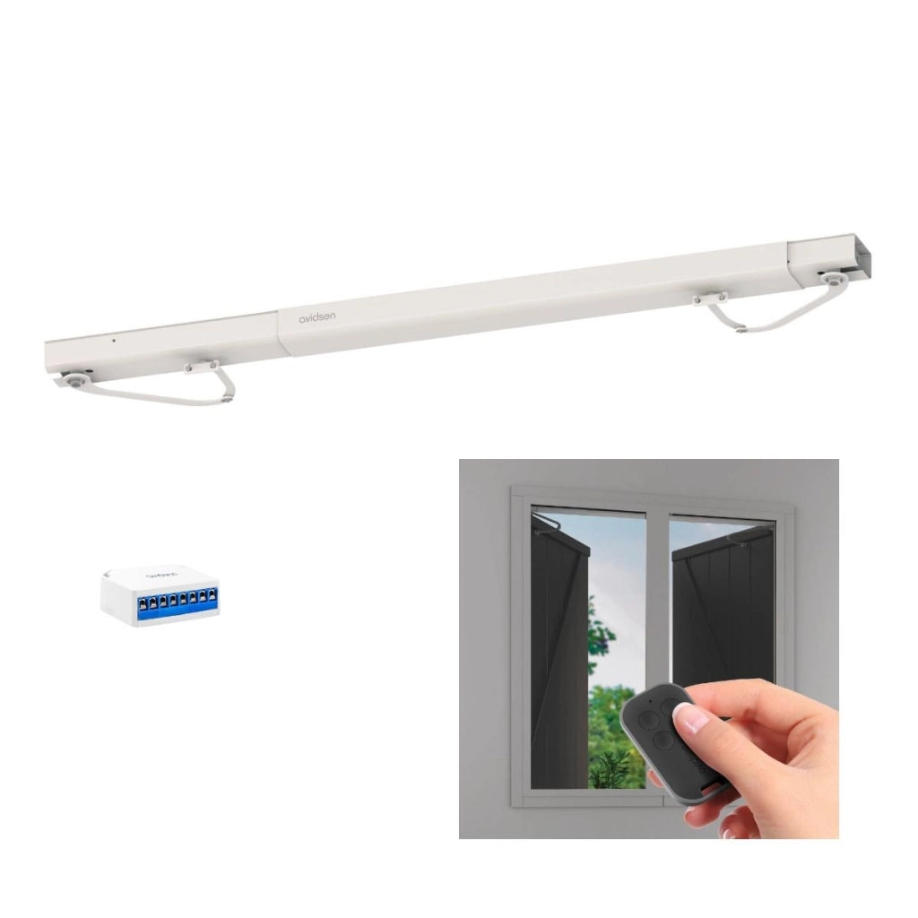 Automazione per Persiane a Battente Wi-Fi Avidsen OPEN-W con Modulo Wi-Fi 127046 – Motorizzazione elettrica per 1 o 2 ante, con telecomando wireless 114600