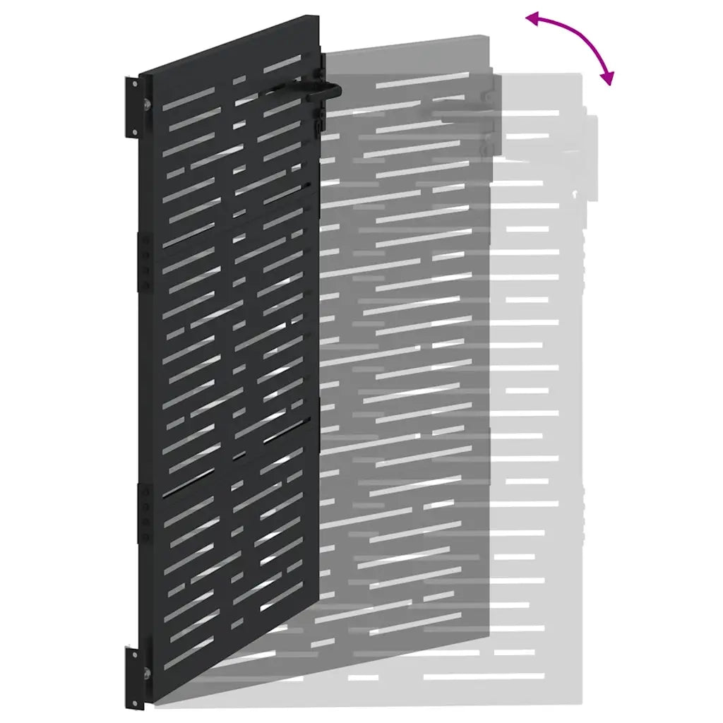 Cancello da giardino con blocco Nero 110 x 130 cm 42015900