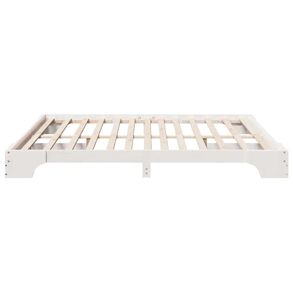 Struttura del letto Bianco 200 x 200 cm Pino massello