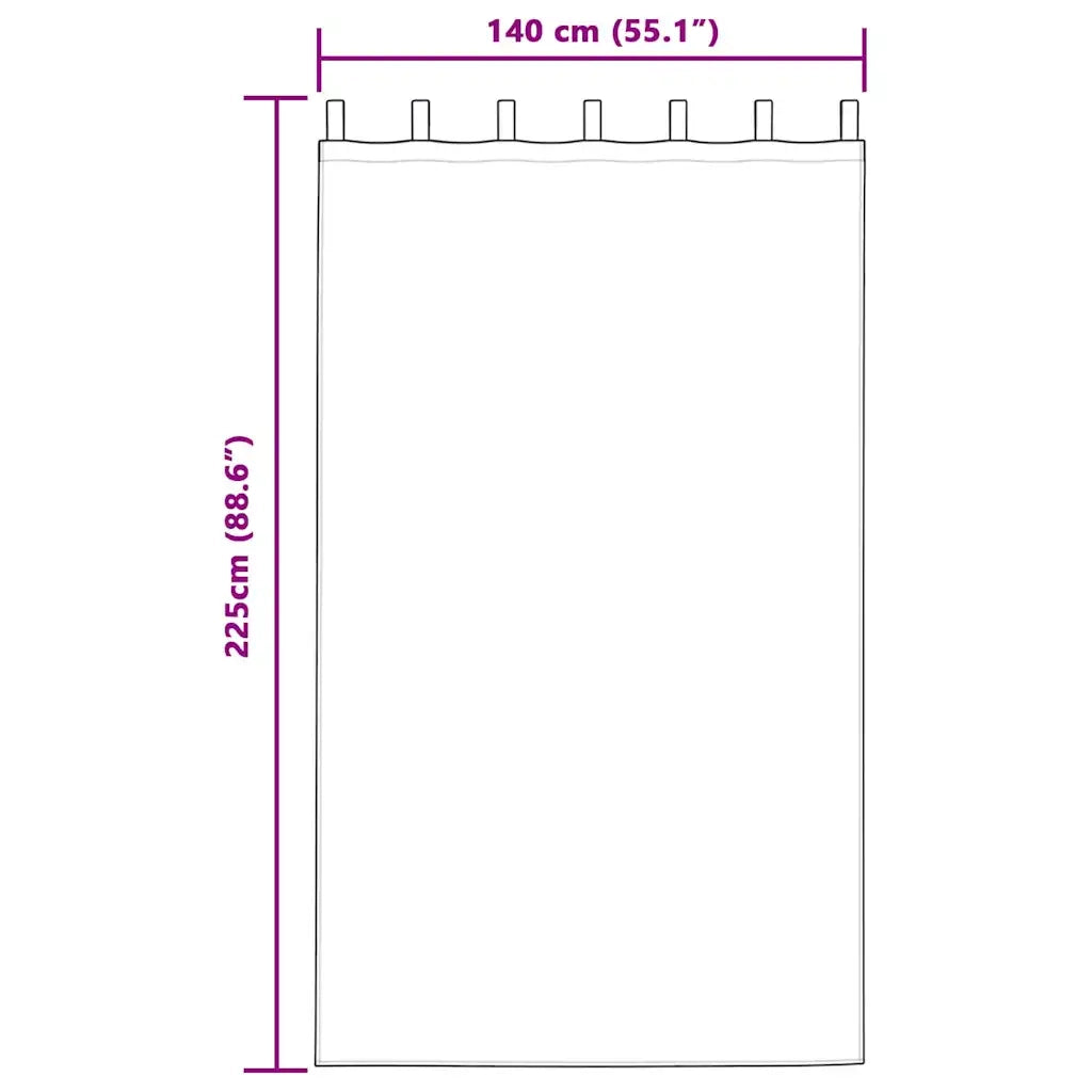 Tende in Velluto 2 pcs Cappuccino 225 x 140 cm Velluto 4107740