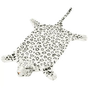 Tappeto di Peluche a Forma di Leopardo 139 cm Bianco 80171