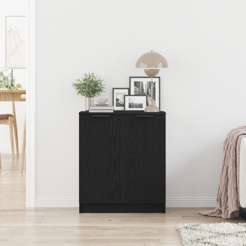 Credenza Rovere Nero 60 x 30 x 70 cm Legno multistrato 862086