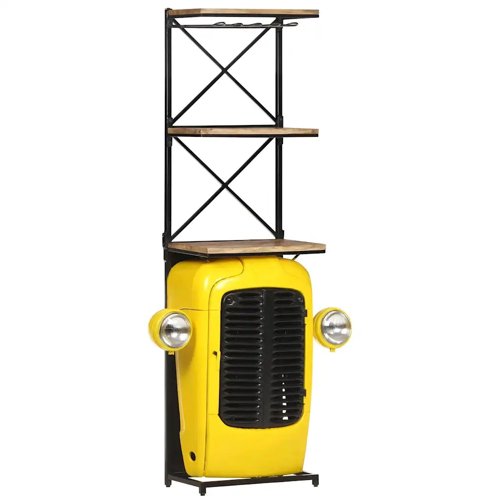 Cantinetta per Vini a Trattore Bianca 49x31x172 cm Mango Grezzo 320488