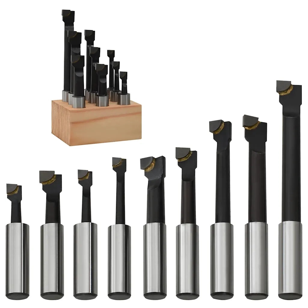 Frese di Foraggio 9 pz 12 mm con Base in Legno 146682