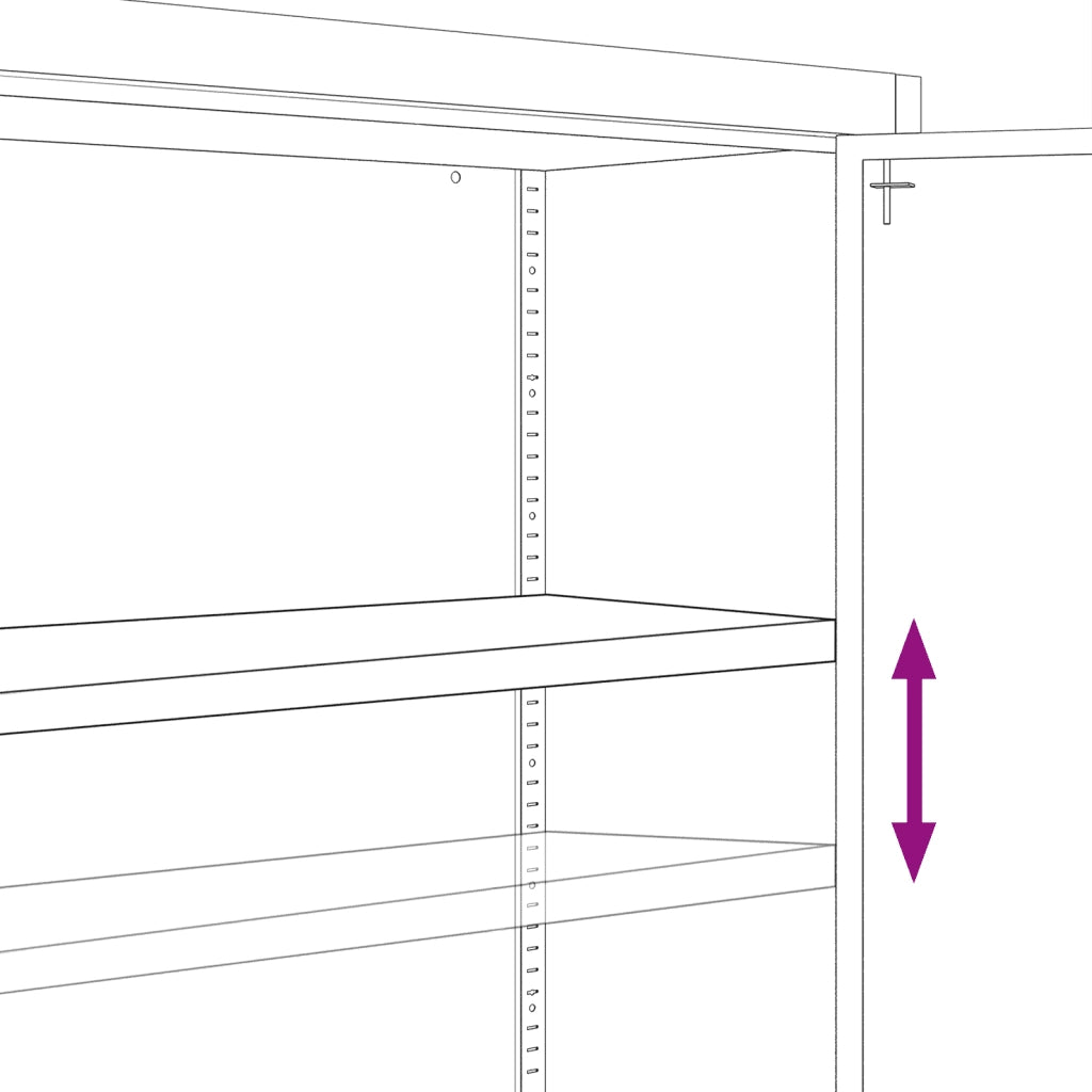 Armadio Classificatore Bianco 90x40x90 cm in Acciaio