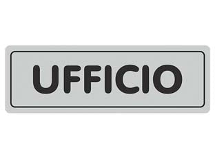TARGHETTA ADESIVA UFFICIO- - cm.15X5h. - 10 pezzi