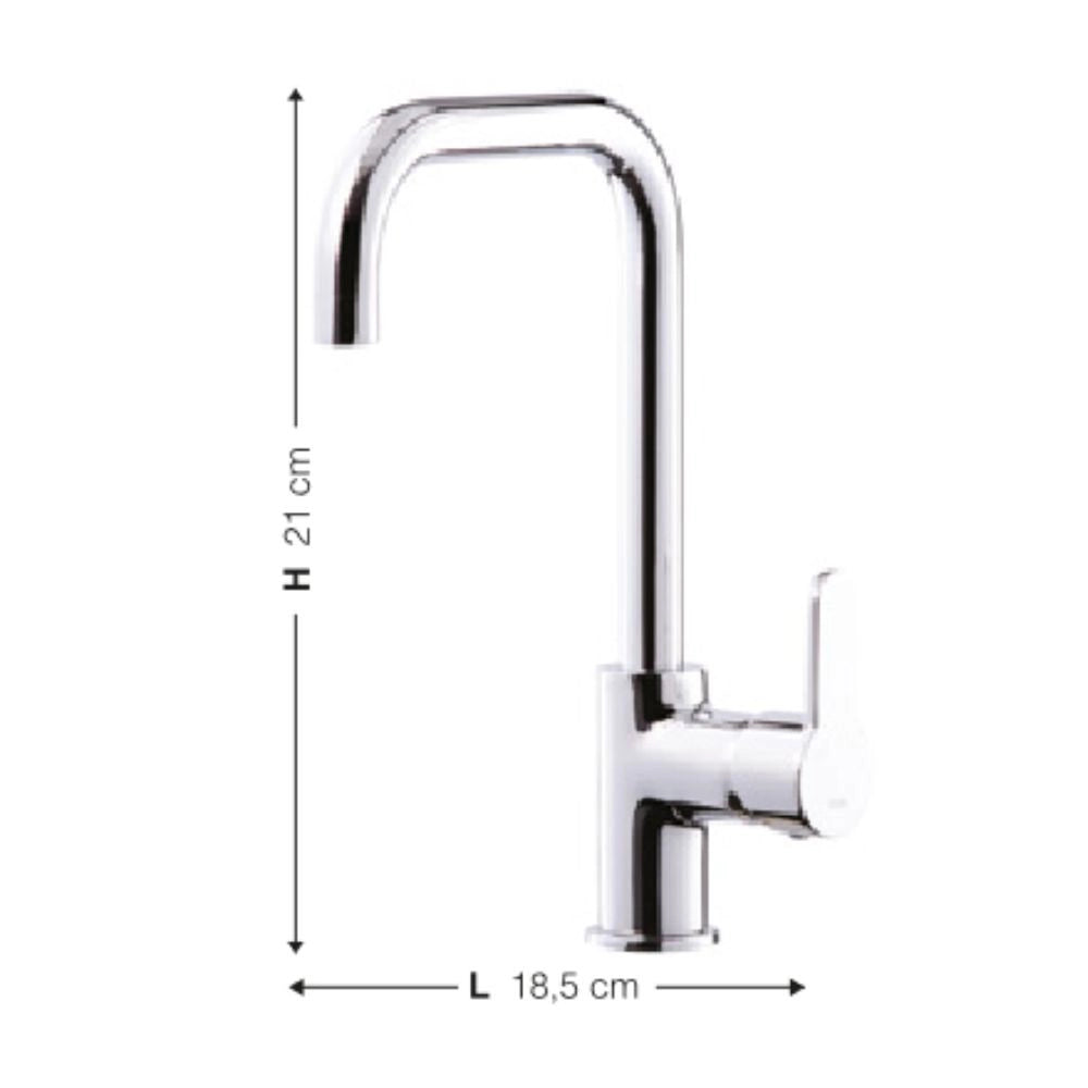 Miscelatore da cucina granito croma mat Lento