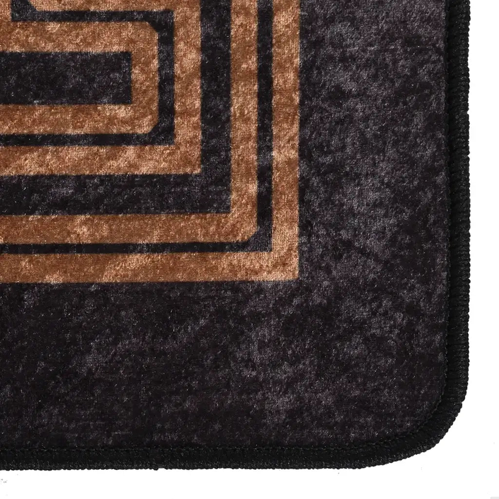 Tappeto Lavabile 190x300 cm Nero e Oro 337932