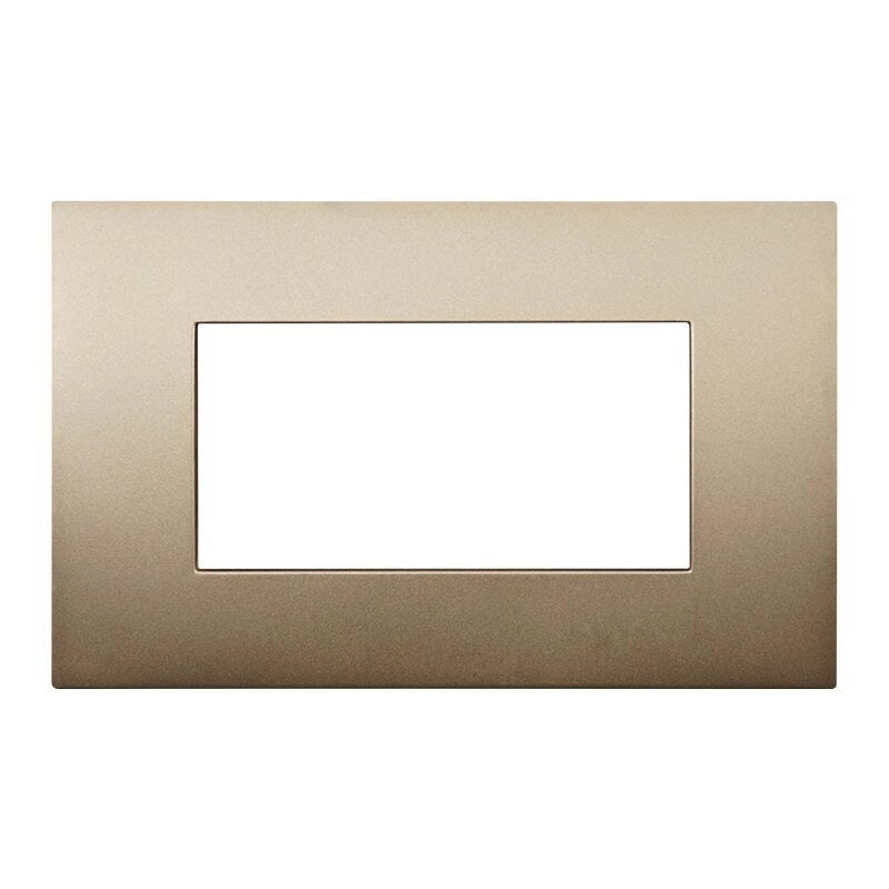 Placca Plastica Serie Venus 4P Colore Oro Compatibile Con Vimar Arke