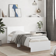 Giroletto con Testiera Bianco 75x190 cm in Legno Multistrato 838659
