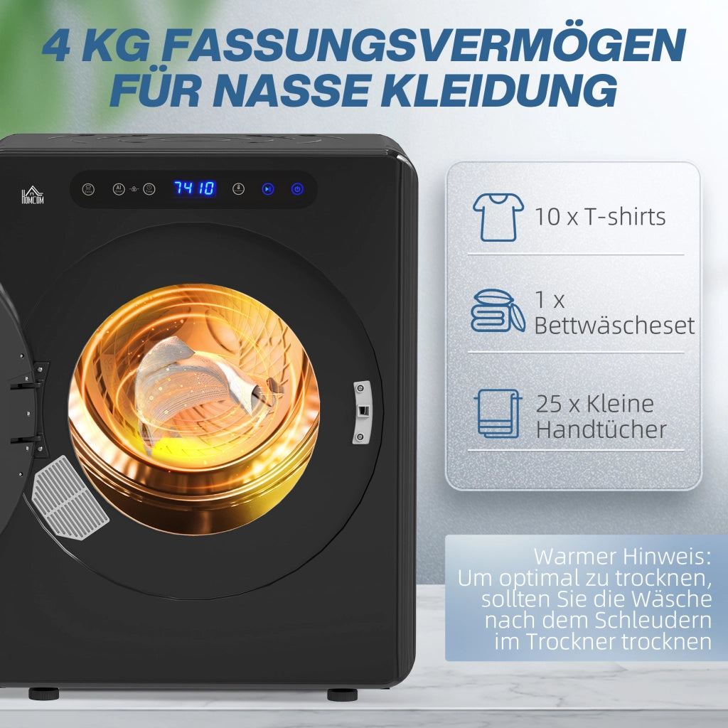 Asciugabiancheria 6 programmi 5kg ¨C zephmum ¨C 40-60¡ãC touch nero